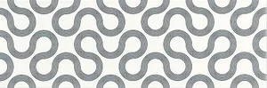Плитка Mei Spin White-Black Geo O-SPI-WTU441 25x75 глянцевая