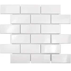 Мозаика Starmosaic Homework Brick White Glossy 28,8x29,4 глянцевая