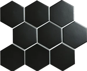 Мозаика Starmosaic Homework Hexagon Big Black Matt 25,6x29,5 матовая