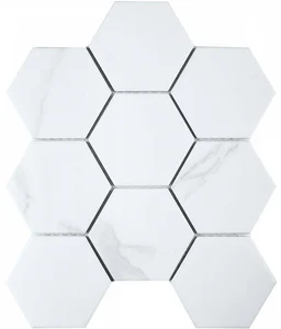 Мозаика Starmosaic Homework Hexagon Big Carrara Matt PMFQ82223 25,6x29,5 матовая