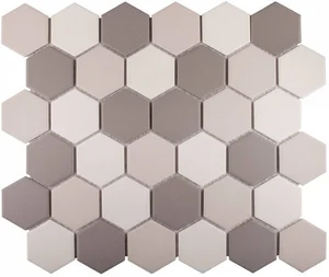 Мозаика Starmosaic Homework Hexagon Small Grey Mix Antislip JMT55221 28,2x32,5 матовая