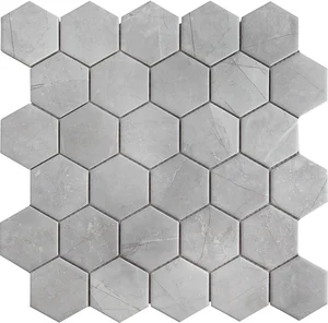 Мозаика Starmosaic Homework Hexagon Small Marble Grey Matt 27,1x28,2 матовая