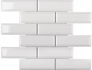 Мозаика Starmosaic Homework Metro White Glossy KM82895 28,7x29,5 глянцевая