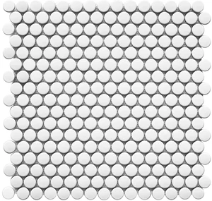 Мозаика Starmosaic Homework Penny Round White Matt 30,9x31,5 матовая