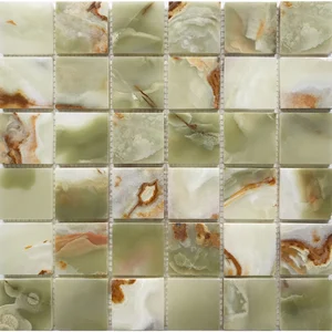 Мозаика Starmosaic Homework Classic Мозаика 48х48 Green Onyx (JMST21206) 30,5x30,5, натур. мрамор 1236607 полированная