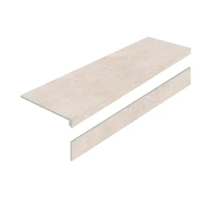 Staro L Ступень с подступенником 60759286 Limestone Crema 32x120 противоскользящая