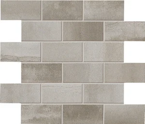 Мозаика Ascot Steelwalk Mosaico Brick Nickel Lapp STWMB44RL 30x33 лаппатированная