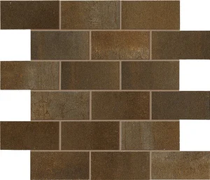 Мозаика Ascot Steelwalk Mosaico Brick Rust Rett STWMB66R 30x33 матовая