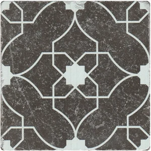 Плитка Stone4home Marble Black Motif №7 10x10 матовая