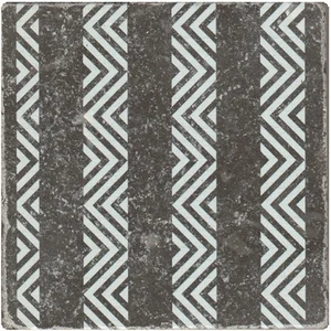 Плитка Stone4home Marble Black Motif №8 10x10 матовая