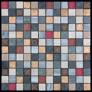 Мозаика Natural Mosaic Strange MOK-010 (Стекло Мрамор Агломерат) 30x30 глянцевая