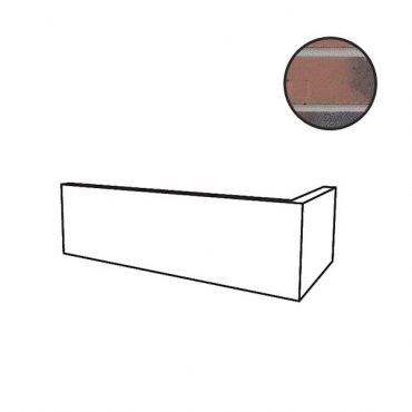 Клинкерная плитка Stroeher Brickwerk угол 4526 Flammenrot 95052-024 11,5x24 натуральная