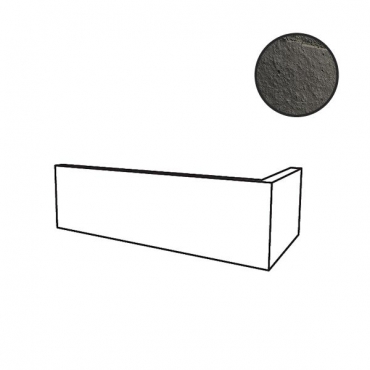 Клинкерная плитка Stroeher Farbklang угол 2178 Grey Flashed 95006-020 11,5x24 натуральная