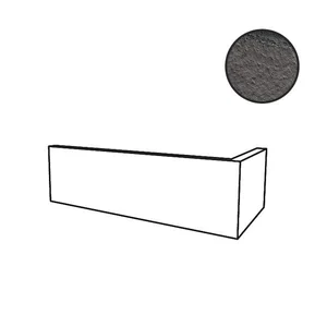 Клинкерная плитка Stroeher Farbklang угол 2185 Anthracite Flashed 95006-021 11,5x24 натуральная