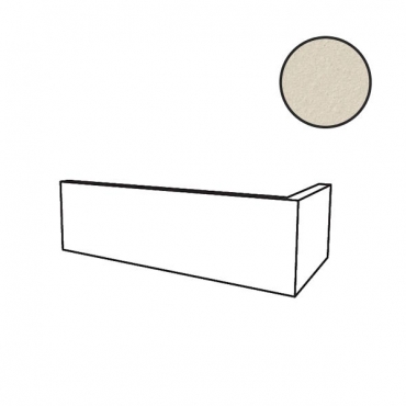 Клинкерная плитка Stroeher Keravette угол 0707 Weib 95009-019 11,5x24 натуральная