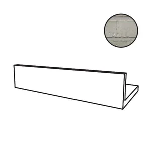 Спецэлемент Stroeher Kontur Угол Откоса 3975 Grey-Flashed Engobed 95044-141 11,5x24 натуральный