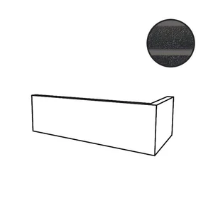 Клинкерная плитка Stroeher Riegel 50 угол 3284 Schwarz-Blau 95035-008 11,5x24 натуральная