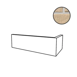 Клинкерная плитка Stroeher Steinlinge угол 2712 Silberbeige 95029-008 11,5x24 структурированная