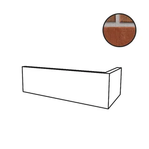 Клинкерная плитка Stroeher Steinlinge угол 2725 Shabbyrot 95029-010 11,5x24 структурированная
