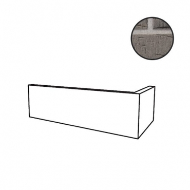 Клинкерная плитка Stroeher Steinlinge угол 2775 Platingrau 95029-011 11,5x24 структурированная