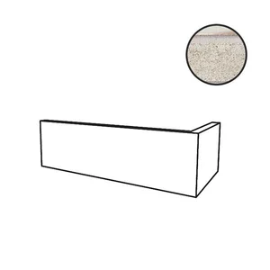 Клинкерная плитка Stroeher Wasserbrand угол 4409 Sandweib 95051-071 11,5x24 натуральная