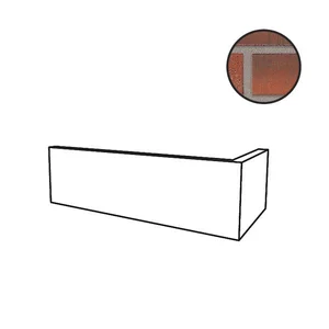 Клинкерная плитка Stroeher Wasserbrand угол 4425 Lavarot 95051-032 11,5x24 натуральная
