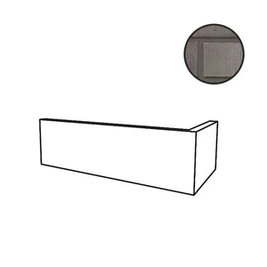 Клинкерная плитка Stroeher Wasserbrand угол 4477 Rauchgrau 95051-027 11,5x24 натуральная