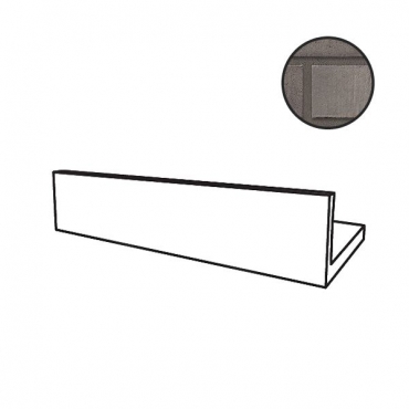 Спецэлемент Stroeher Wasserbrand угол откоса 4477 Rauchgrau 95051-051 11,5x24 натуральный