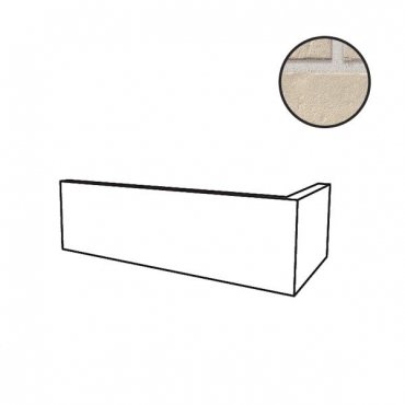 Клинкерная плитка Stroeher Zeitlos угол 1911 Kalkbrand 95021-042 11,5x24 структурированная