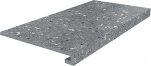 Kerama Marazzi Ступень клееная Терраццо серый темный SG632820R/GCF 33x60 матовая