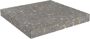 Kerama Marazzi Ступень угловая клееная Терраццо коричневый SG632220R/GCA 33x33 матовая
