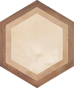 Керамогранит Marca Corona Terra Cornice Esagonо Vers.C 21,6x25 матовый