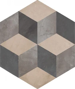 Керамогранит Marca Corona Terra Cubo Esagonо Vers.F 21,6x25 матовый