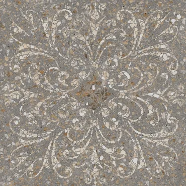Декоративный элемент Kerama Marazzi Терраццо коричневый декорированный обрезной SG632300R 60x60 матовый