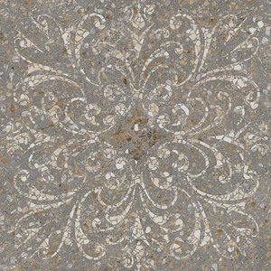 Декоративный элемент Kerama Marazzi Терраццо коричневый декорированный обрезной SG632300R 60x60 матовый