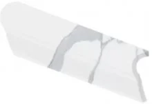 Бордюр Sant Agostino Themar V-Cap Statuario Venato CSAVCSVE01 5x25 глянцевый