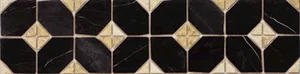 Бордюр Vives Tira Iliada-Pr Negro 10,8x43,5 полированный