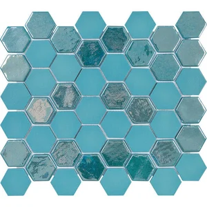 Мозаика Togama Sixties Turquoise 6 29,8x33 глянцевая
