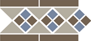Бордюр TopCer Octagon New Border Lisbon With 1 Strip (Tr.01, Dots 29+11, Strips 29) 15x28 матовый