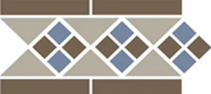 Бордюр TopCer Octagon New Border Lisbon With 1 Strip (Tr.01, Dots 29+11, Strips 29) 15x28 матовый