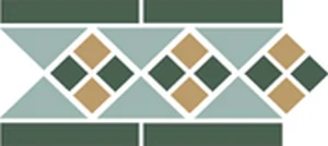 Бордюр TopCer Octagon New Border Lisbon With 1 Strip (Tr.13, Dots 18+03, Strips 18) 15x28 матовый