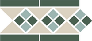 Бордюр TopCer Octagon New Border Lisbon With 1 Strip (Tr.16, Dots 13+18, Strips 18) 15x28 матовый