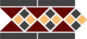 Бордюр TopCer Octagon New Border Lisbon With 1 Strip (Tr.20, Dots 14+21, Strips 14) 15x28 матовый