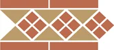 Декоративный элемент TopCer LISBON1B0304 Octagon керамический Border Lisbon-1 with 1 strip (Tr.03, Dots 04, Strips 04) 15x28 матовый