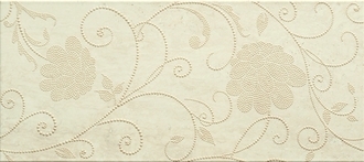Travertino Bianco decoro floreale