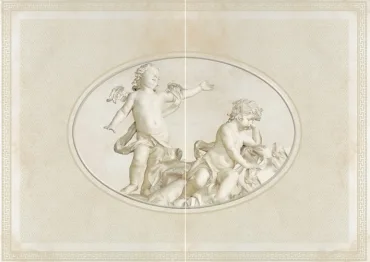 Панно Europa Ceramica Travertino Florence Decor A/B 45,2x63,2 глянцевое