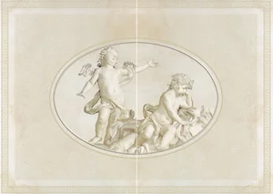 Панно Europa Ceramica Travertino Florence Decor A/B 45,2x63,2 глянцевое