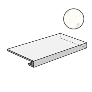 Ступень Panaria Trilogy Angolare DX Gradino Plus Calacatta White Lux PGDTY51 34x119 полированная