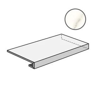 Ступень Panaria Trilogy Angolare DX Gradino Plus Calacatta White Soft PGDTY01 34x119 матовая