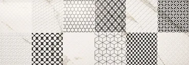 Декоративный элемент Panaria Trilogy Glamour Mix Calacatta White PBFTYG0 35x100 глянцевый
